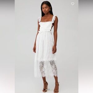 NWT | For Love & Lemons Deana Lace Midi Dress | M